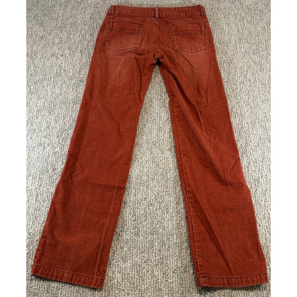 Prana Canyon Corduroy Pants Womens Size 4 Rust Straight Skinny Stretch Casual - Picture 3 of 6